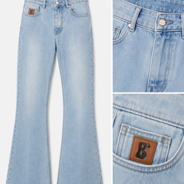 Flared Fit Denim Pants