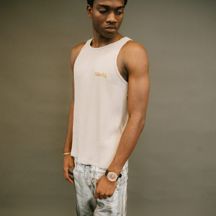 Distressed Ribbed Tank